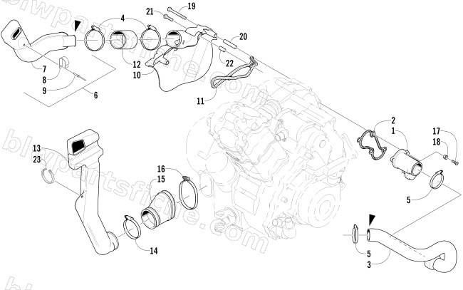 CASE/BELT COOLING ASSEMBLY diagram