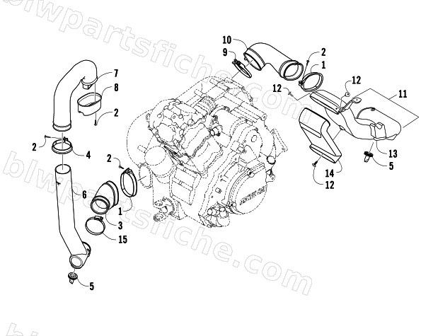 CASE/BELT COOLING ASSEMBLY diagram
