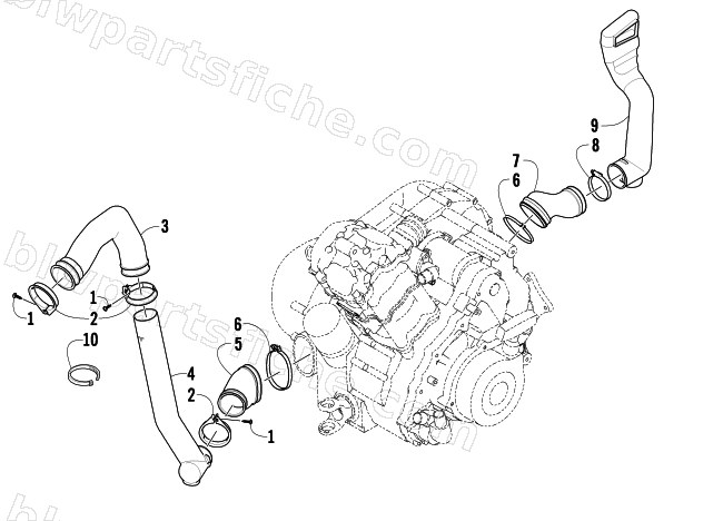 CASE/BELT COOLING ASSEMBLY diagram