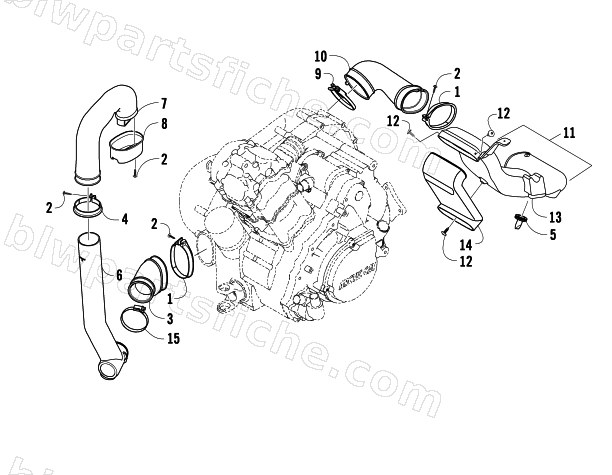 CASE/BELT COOLING ASSEMBLY diagram