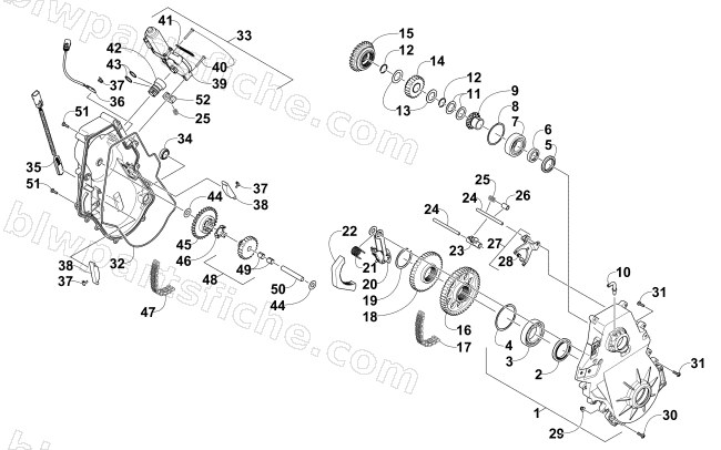 CHAIN CASE ASSEMBLY diagram