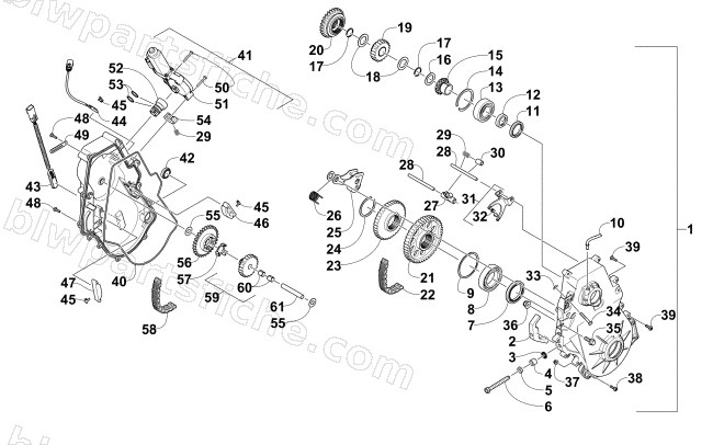 CHAIN CASE ASSEMBLY diagram