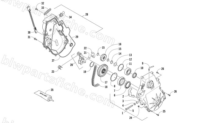 CHAIN CASE ASSEMBLY diagram