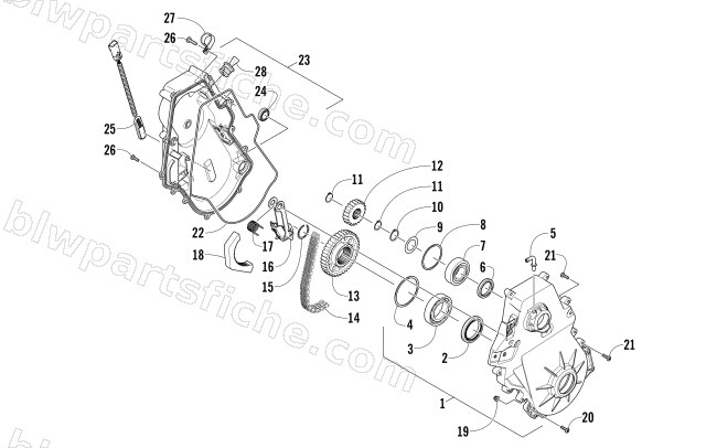 CHAIN CASE ASSEMBLY diagram