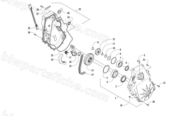 CHAIN CASE ASSEMBLY diagram