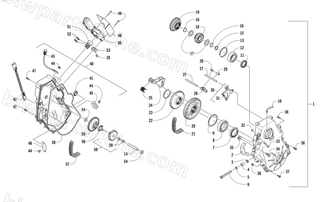 CHAIN CASE ASSEMBLY diagram
