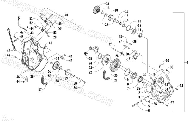 CHAIN CASE ASSEMBLY diagram