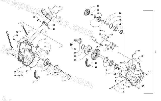 CHAIN CASE ASSEMBLY diagram