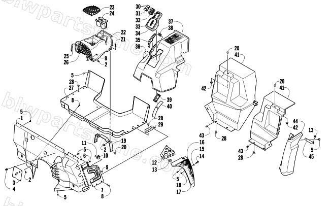 CONSOLE AND FLOOR PANEL ASSEMBLY diagram