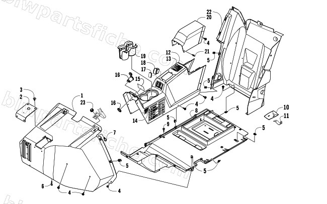 CONSOLE AND FLOOR PANEL ASSEMBLY diagram