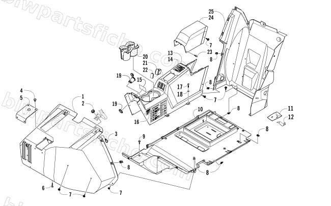 CONSOLE AND FLOOR PANEL ASSEMBLY diagram