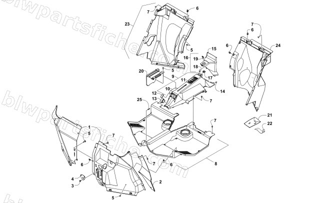 CONSOLE AND FLOOR PANEL ASSEMBLY diagram