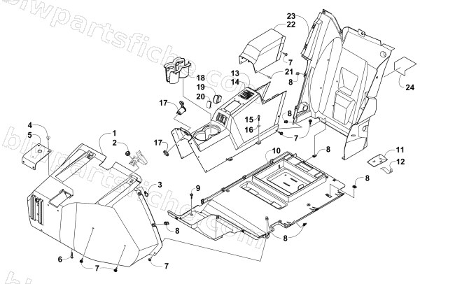 CONSOLE AND FLOOR PANEL ASSEMBLY diagram