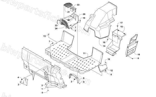 CONSOLE AND FLOOR PANEL ASSEMBLY diagram