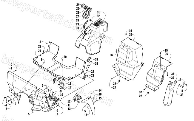 CONSOLE AND FLOOR PANEL ASSEMBLY diagram