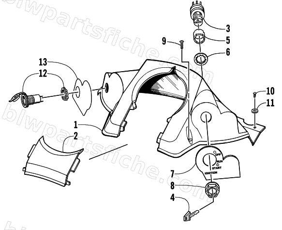 CONSOLE AND SWITCH ASSEMBLY diagram