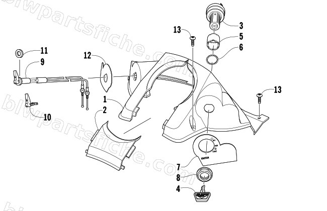 CONSOLE AND SWITCH ASSEMBLY diagram