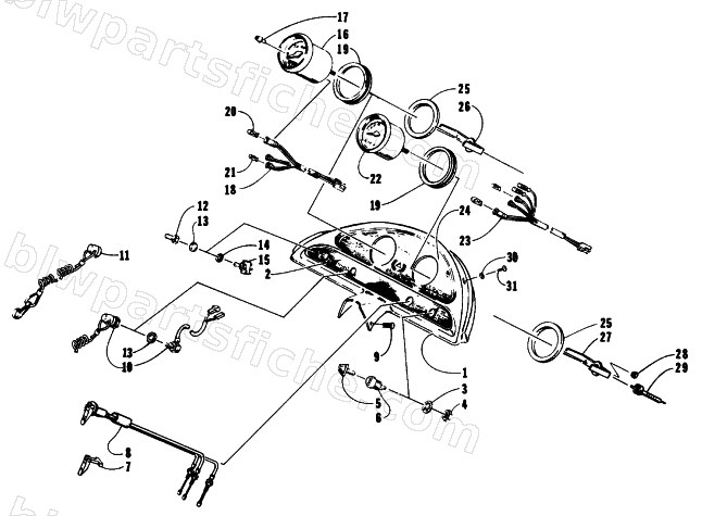 CONSOLE EXTENSION, SWITCHES, AND INSTRUMENTS diagram