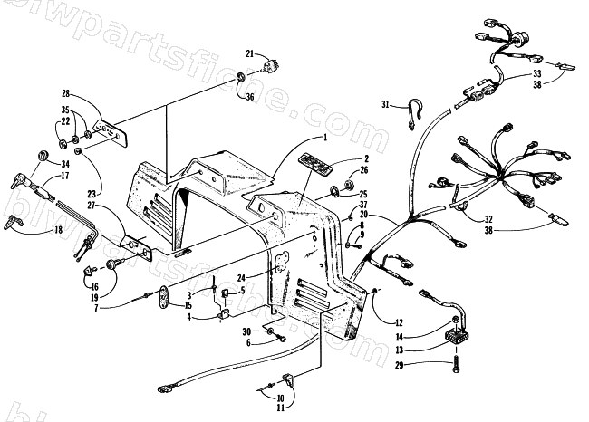 CONSOLE, SWITCHES, AND WIRING ASSEMBLIES diagram
