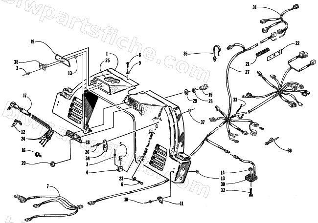 CONSOLE, SWITCHES, AND WIRING ASSEMBLIES diagram
