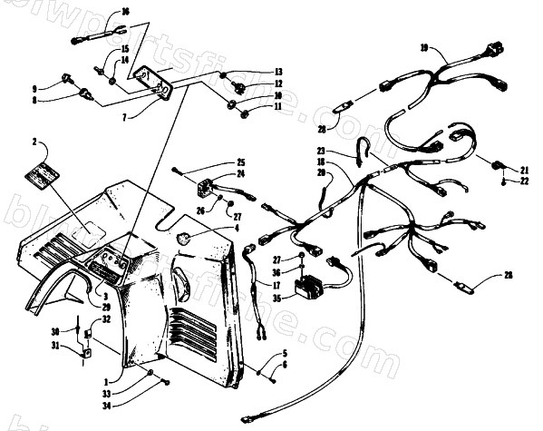 CONSOLE, SWITCHES, AND WIRING ASSEMBLIES diagram