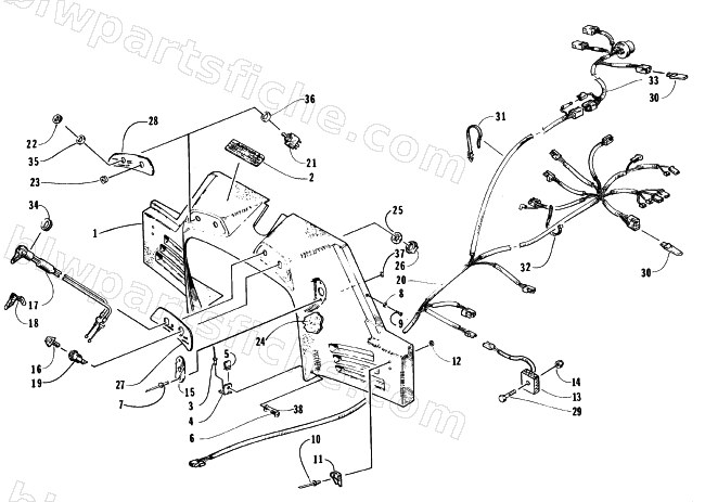 CONSOLE, SWITCHES, AND WIRING ASSEMBLIES diagram