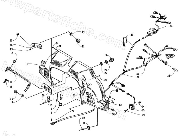 CONSOLE, SWITCHES, AND WIRING ASSEMBLIES diagram