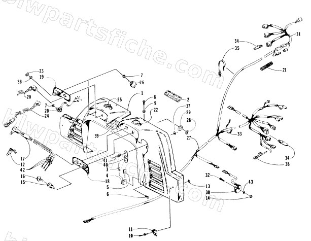CONSOLE, SWITCHES, AND WIRING ASSEMBLIES diagram
