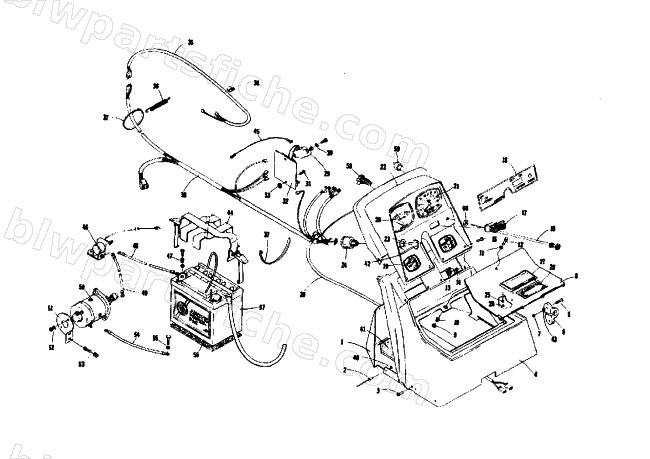 CONSOLE WIRING AND ELECTRIC STARTER diagram
