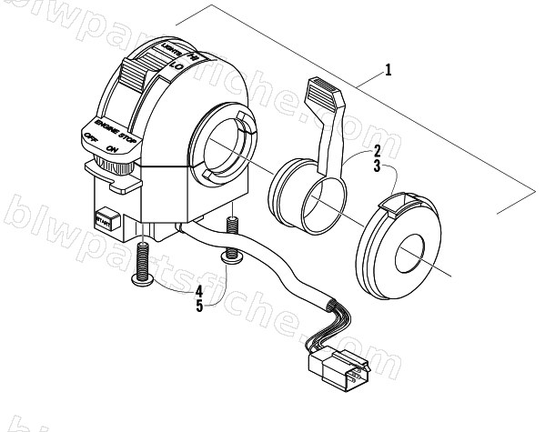 CONTROL SWITCH HOUSING ASSEMBLY diagram
