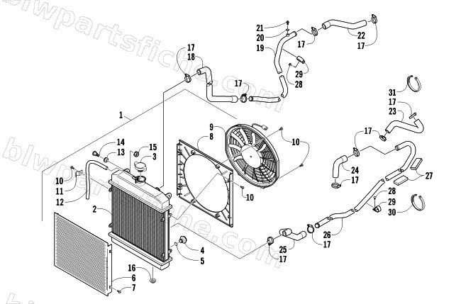 COOLING ASSEMBLY diagram