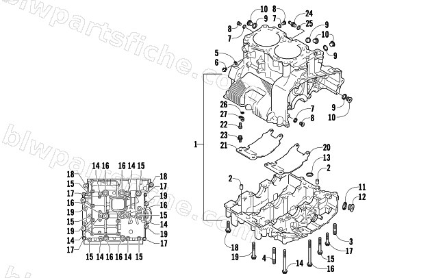 CRANKCASE ASSEMBLY diagram