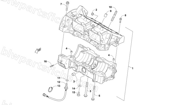 CRANKCASE ASSEMBLY diagram
