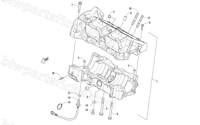CRANKCASE ASSEMBLY diagram