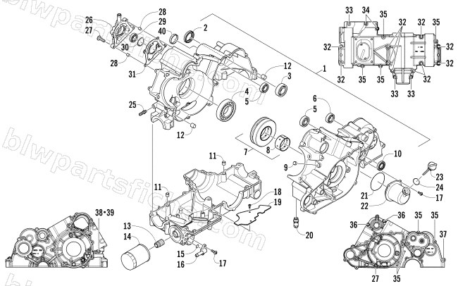 CRANKCASE ASSEMBLY diagram
