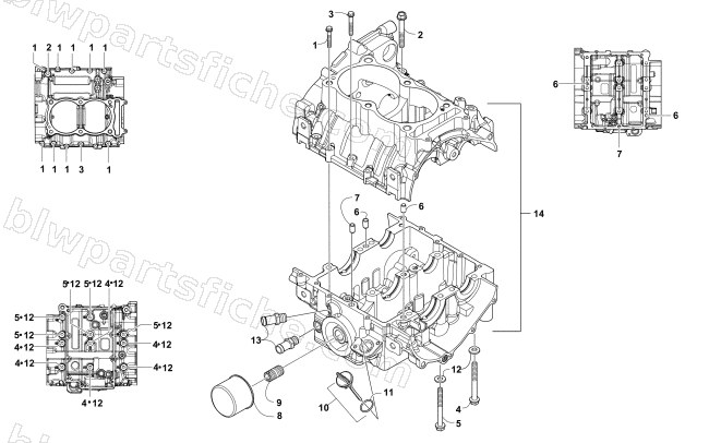 CRANKCASE ASSEMBLY diagram