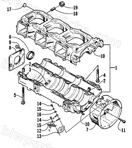 CRANKCASE ASSEMBLY diagram