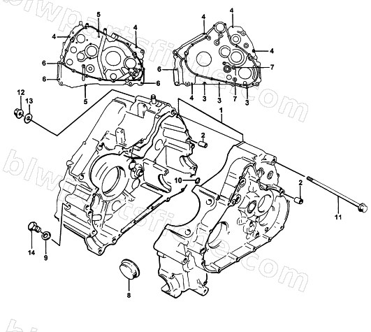 CRANKCASE ASSEMBLY diagram