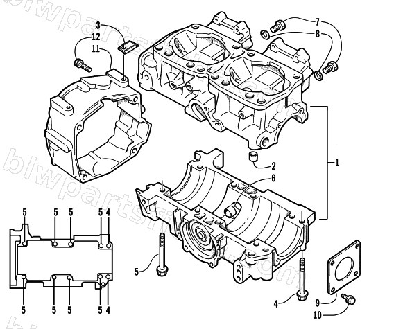 CRANKCASE ASSEMBLY diagram
