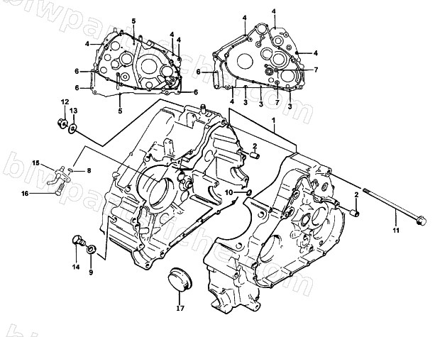 CRANKCASE ASSEMBLY diagram
