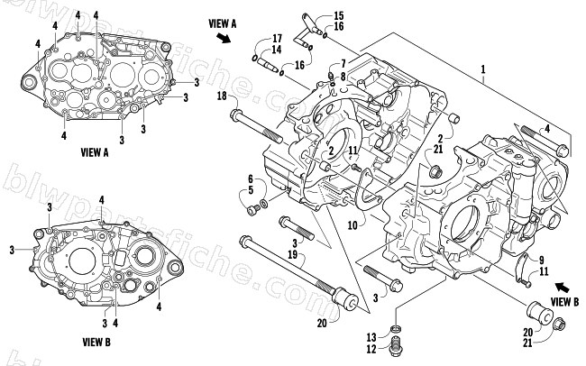 CRANKCASE ASSEMBLY diagram