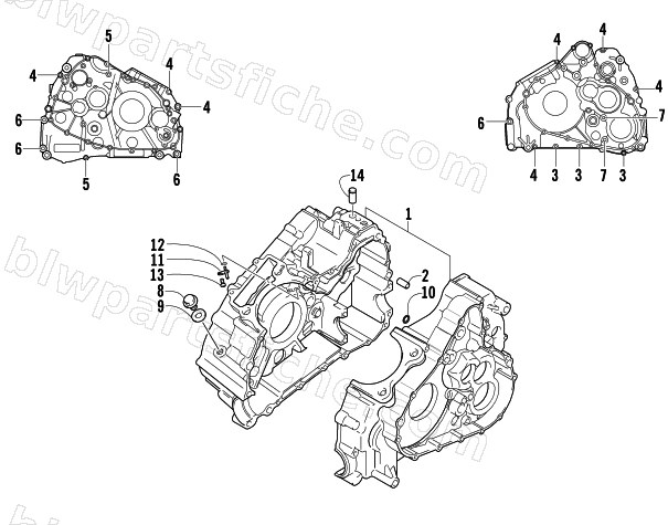 CRANKCASE ASSEMBLY diagram