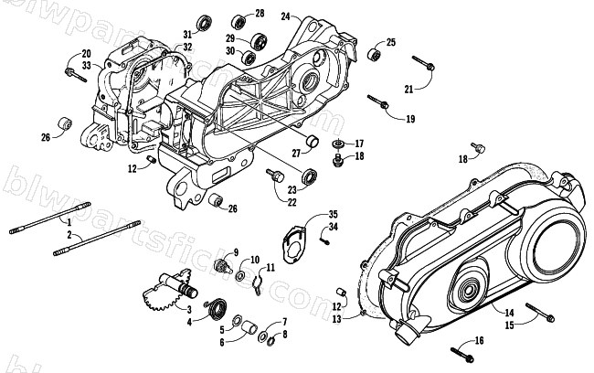 CRANKCASE ASSEMBLY diagram