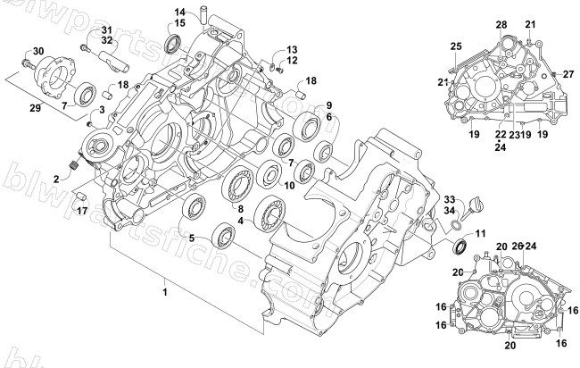 CRANKCASE ASSEMBLY diagram