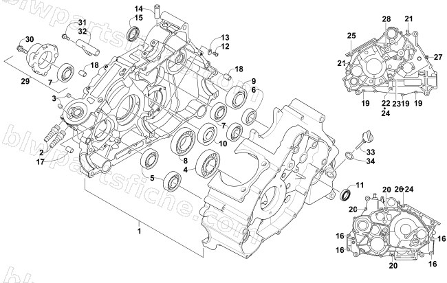 CRANKCASE ASSEMBLY diagram