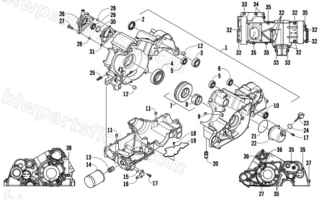 CRANKCASE ASSEMBLY diagram