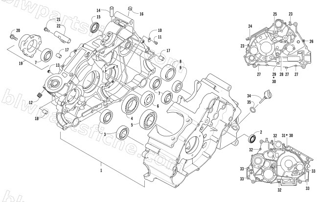 CRANKCASE ASSEMBLY diagram