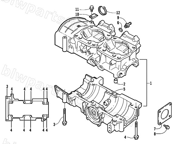 CRANKCASE ASSEMBLY diagram