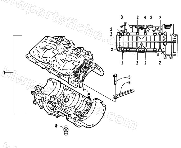 CRANKCASE ASSEMBLY diagram