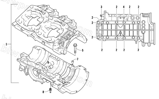 CRANKCASE ASSEMBLY diagram